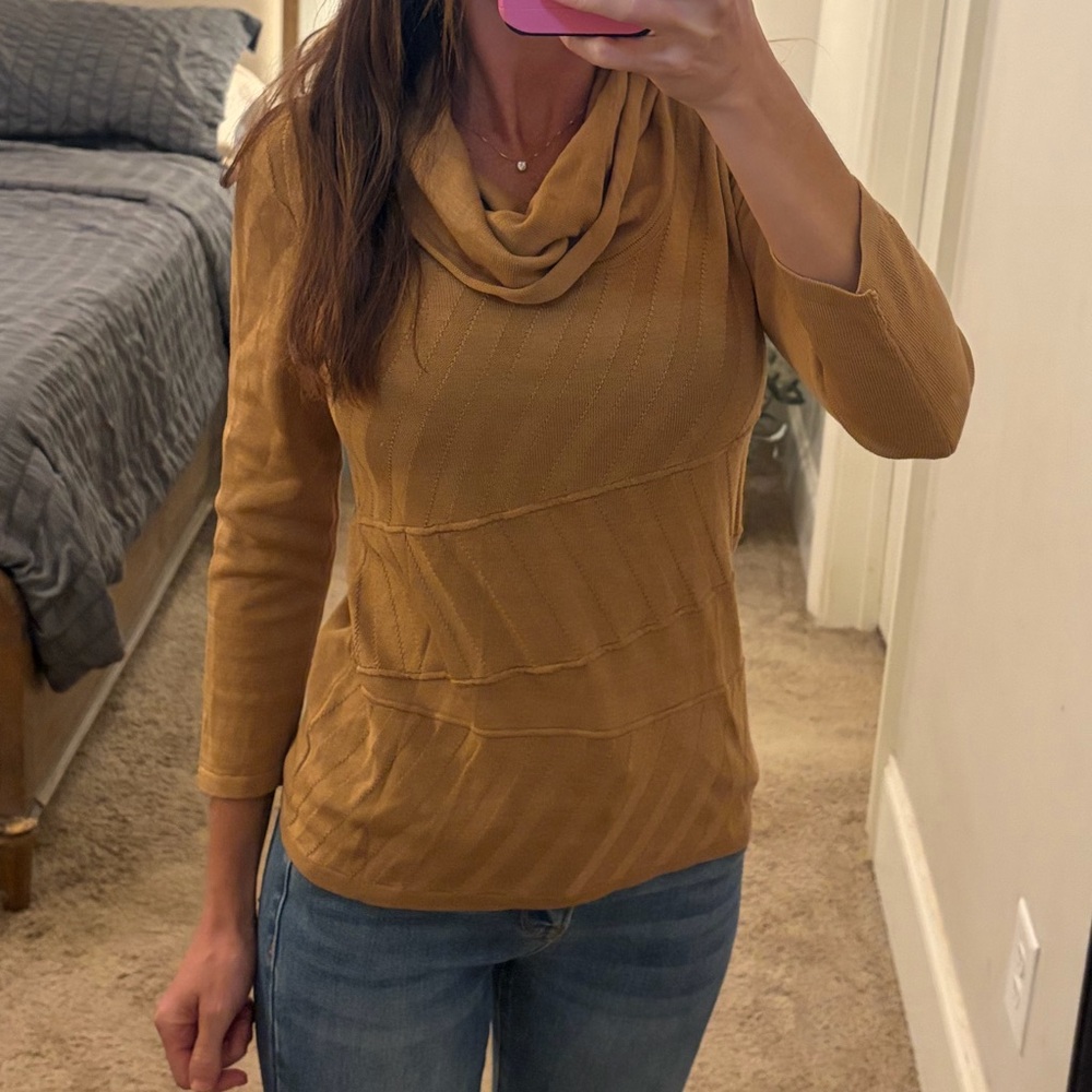 ANTONIO MELANI Mustard Cowl Neck Sweater